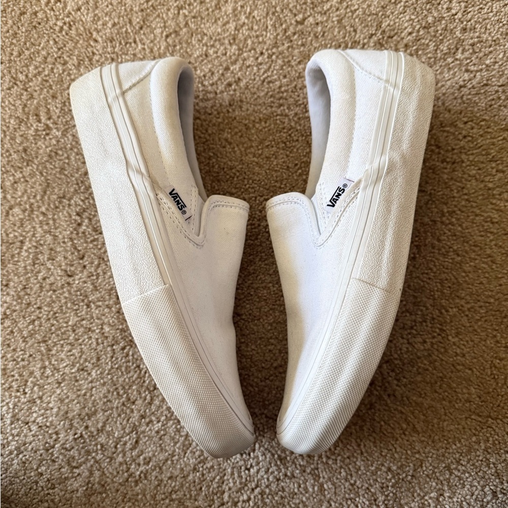 White Vans PRO Slip Ons Size U.S. Men’s 6 Women’s 7.5